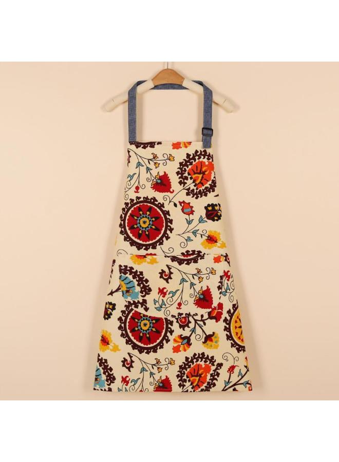 مئزر قماشي كانفس عصري، مقاوم للبقع وقابل للتنفس، مئزر مطبخ منزلي